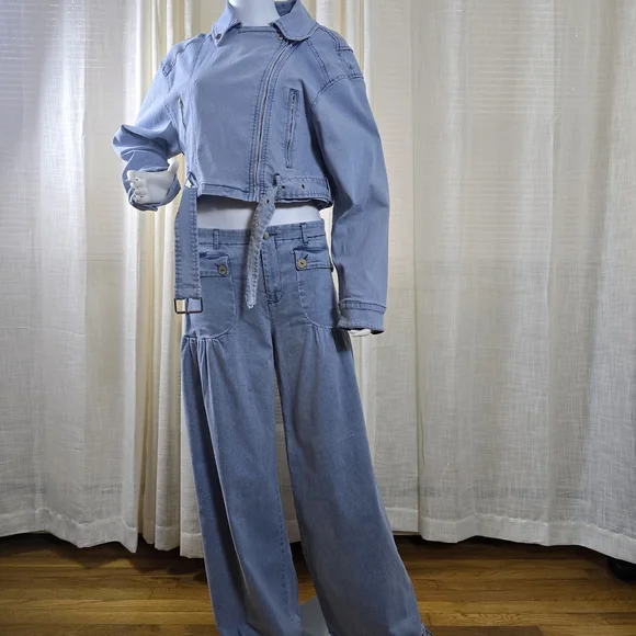 Chic Light Blue Flare & Wide Leg Jeans